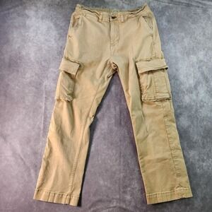 Mens Jachs Cargo Pants Beige Casual Comfort Utility Style Relaxed‎ Fit 34 x 30